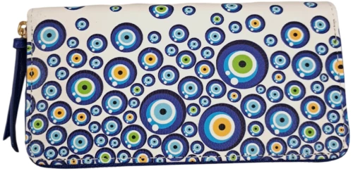 Γυναικείο πορτοφόλι Eyes λευκό