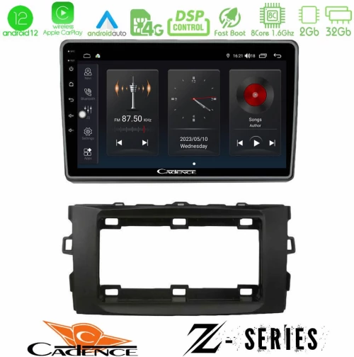 Cadence Z Series Toyota Auris 2013-2016 8core Android12 2+32GB Navigation Multimedia Tablet 10"