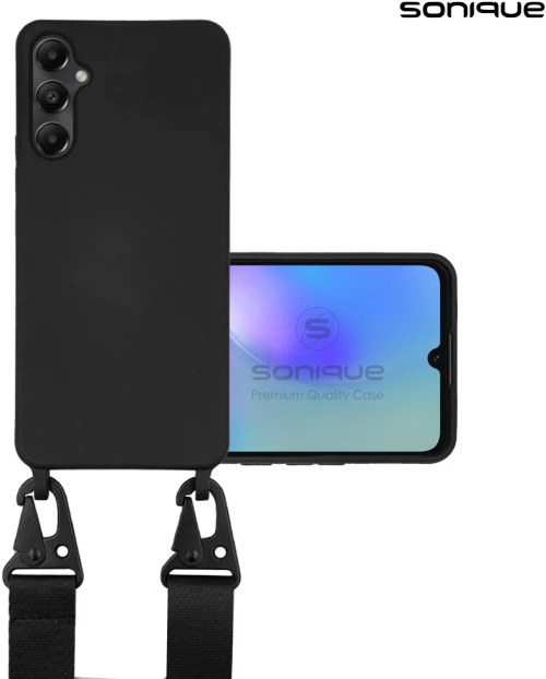 Θήκη Σιλικόνης με Strap CarryHang Sonique Samsung Galaxy A05s 4G Μαύρο - Sonique - Μαύρο - Galaxy A05s 4G - Θήκες Πλάτης