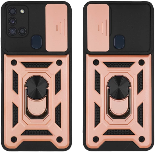 Θήκη Ring Armor CamPro Sonique για Samsung Galaxy A21s Ροζ Χρυσό - Sonique - Ροζ Χρυσό - Galaxy A21s - Θήκες Πλάτης