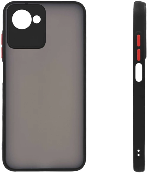 Θήκη Σιλικόνης Color Button Bumper Sonique Realme C30 Μαύρο - Sonique - Μαύρο - Realme C30 - Θήκες Πλάτης