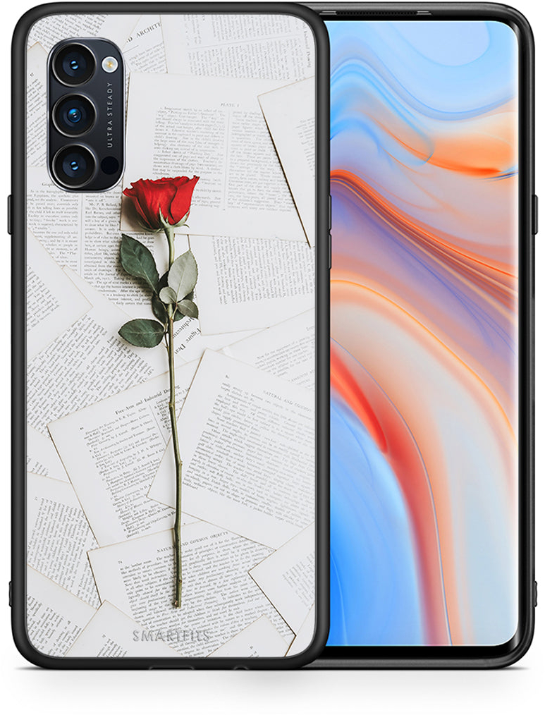 Red Rose - Oppo Reno4 Pro 5G θήκη