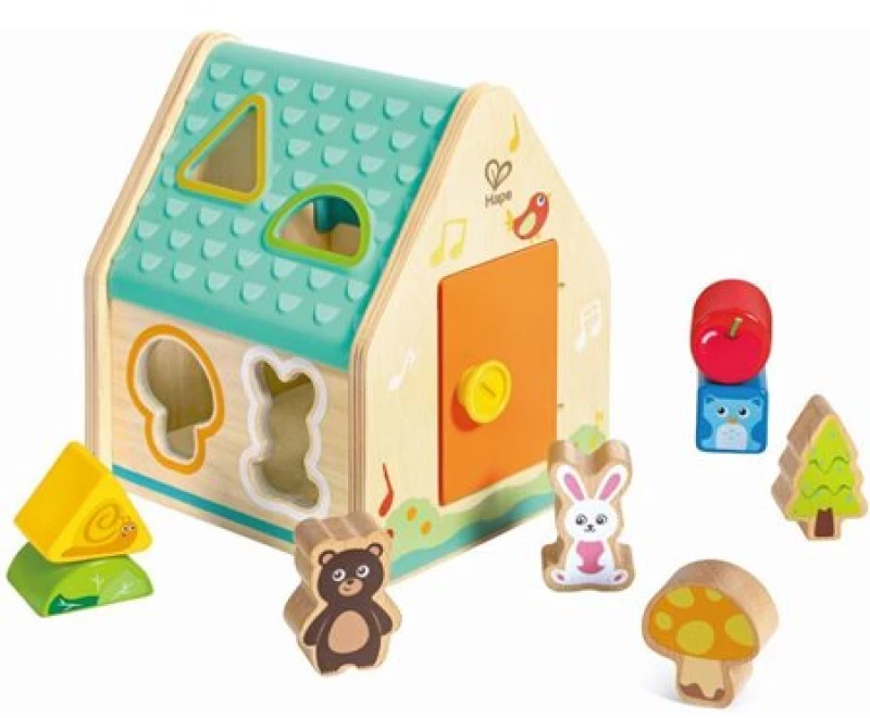 Hape Early Explorer Ξύλινο Critter House Shape Sorter - 401916000515