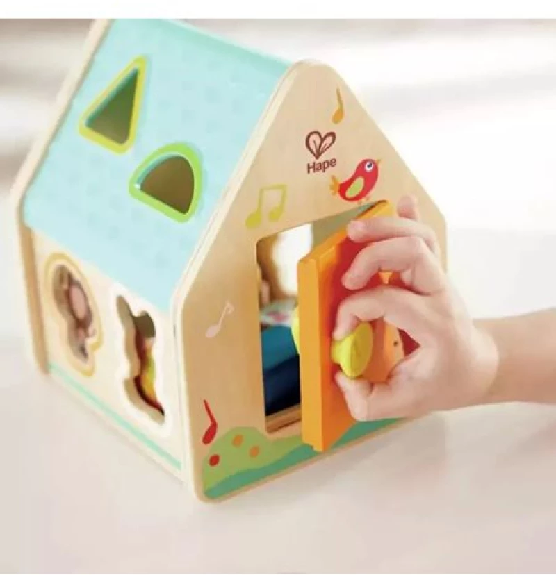 Hape Early Explorer Ξύλινο Critter House Shape Sorter - 401916000515