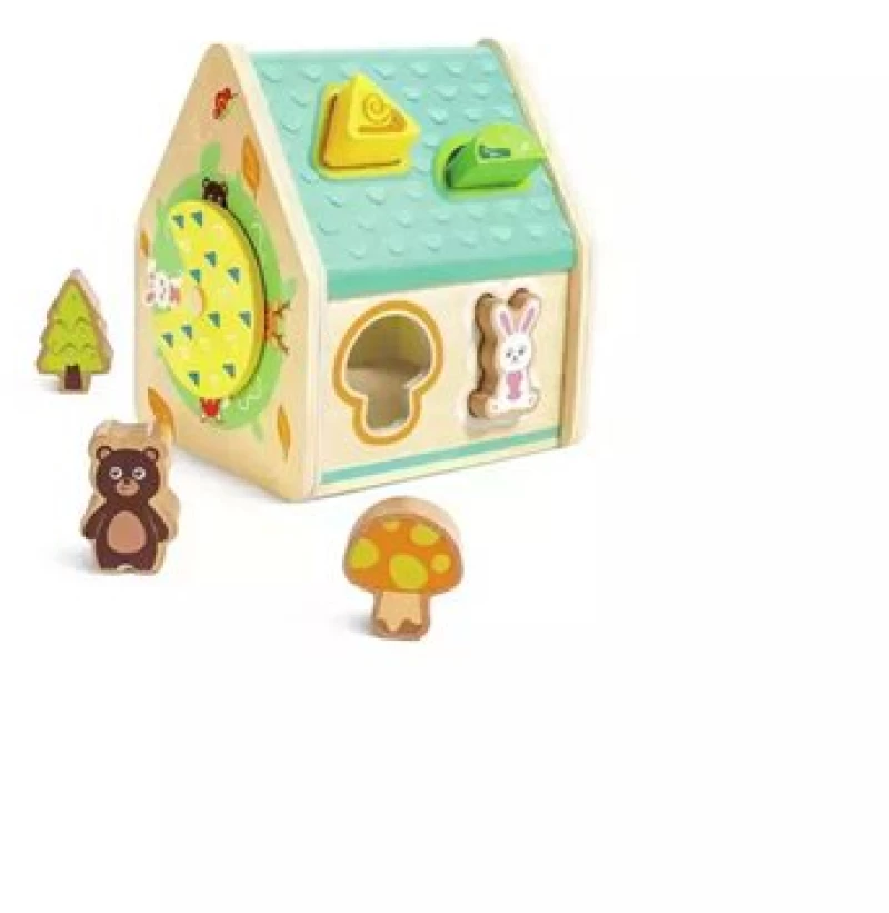 Hape Early Explorer Ξύλινο Critter House Shape Sorter - 401916000515