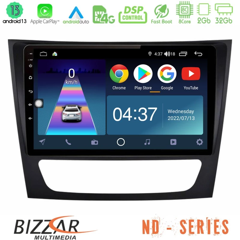 Bizzar ND Series 8Core Android13 2+32GB Mercedes E Class / CLS Class Navigation Multimedia Tablet 9"