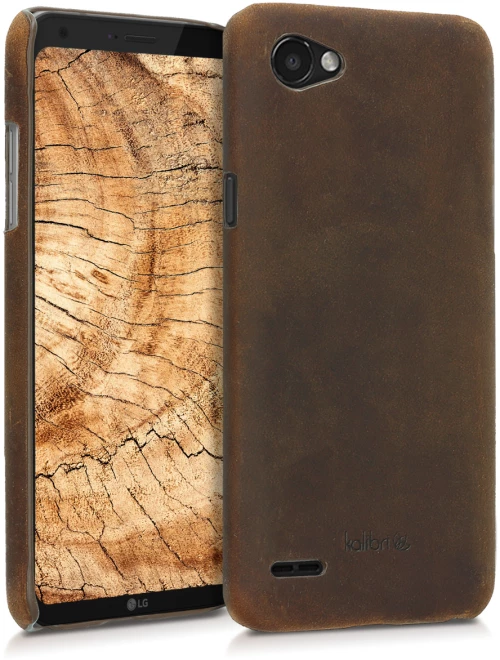 Kalibri Σκληρή Δερμάτινη Θήκη LG Q6/Q6+ - Brown (44936.05)