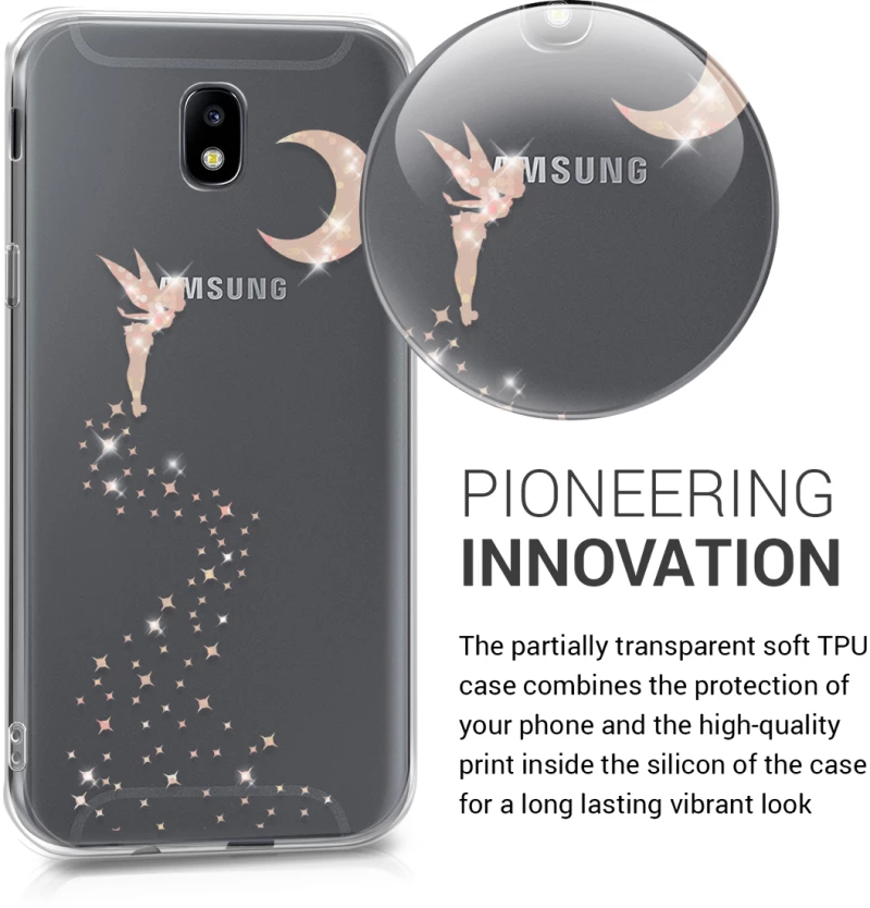 KW Θήκη Σιλικόνης Samsung Galaxy J5 (2017) - Διάφανη- Σχέδιο νεράιδα (41149.23)
