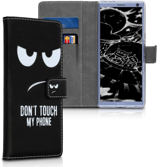 KW Θήκη-Πορτοφόλι Sony Xperia 10 - White / Black (47997.02)