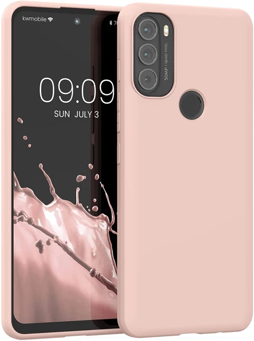 KWmobile Θήκη Σιλικόνης Motorola Moto G71 5G - Dusty Pink (56937.10)