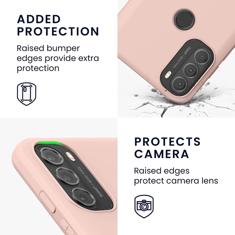 KWmobile Θήκη Σιλικόνης Motorola Moto G71 5G - Dusty Pink (56937.10)