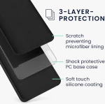 KWmobile Soft Flexible Rubber Cover - Θήκη Σιλικόνης Oppo Find X5 Lite - Black (57630.01)
