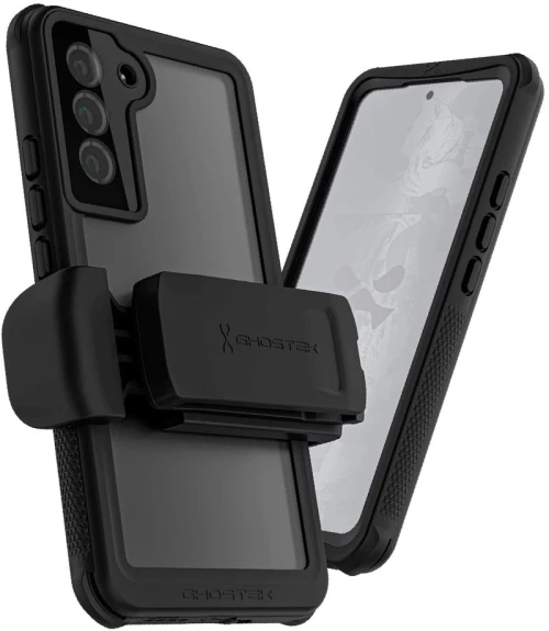 Ghostek Nautical 4 - Ανθεκτική Αδιάβροχη Θήκη με Περιστρεφόμενο Κλιπ Ζώνης - Samsung Galaxy S22 Plus 5G - Clear (GHOCAS3027)