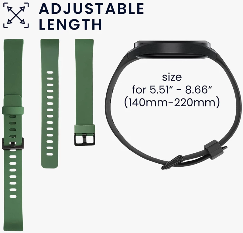 KW Λουράκι Σιλικόνης Realme Band 1 - 2 Τεμάχια - Black / Dark Green (58173.02)
