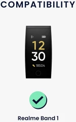 KW Λουράκι Σιλικόνης Realme Band 1 - 2 Τεμάχια - Black / Dark Green (58173.02)