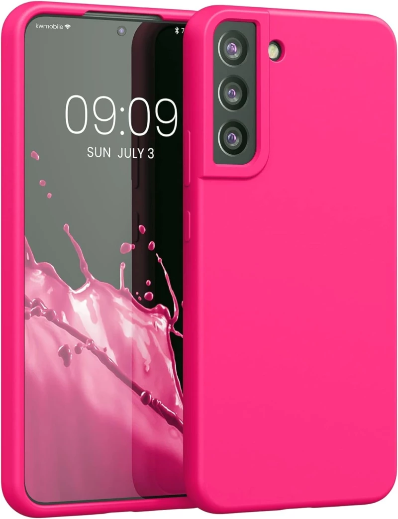 KWmobile Soft Flexible Rubber Cover - Θήκη Σιλικόνης Samsung Galaxy S22 Plus 5G - Neon Pink (56761.77)