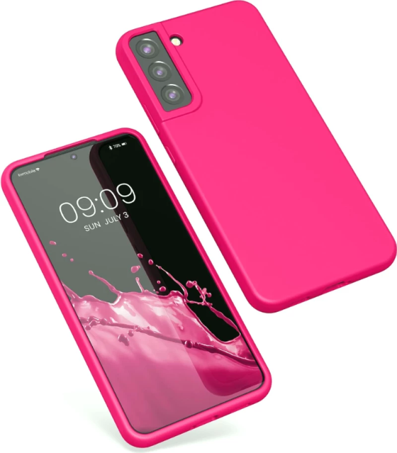KWmobile Soft Flexible Rubber Cover - Θήκη Σιλικόνης Samsung Galaxy S22 Plus 5G - Neon Pink (56761.77)