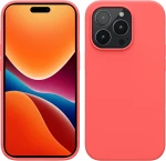 KWmobile Soft Flexible Rubber Cover - Θήκη Σιλικόνης Apple iPhone 14 Pro - Neon Coral (59073.103)