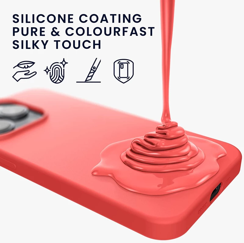 KWmobile Soft Flexible Rubber Cover - Θήκη Σιλικόνης Apple iPhone 14 Pro - Neon Coral (59073.103)