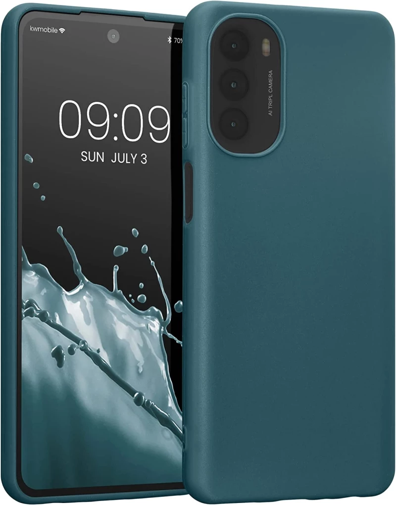 KWmobile Θήκη Σιλικόνης Motorola Moto G62 5G - Petrol (59171.78)