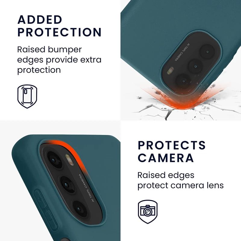 KWmobile Θήκη Σιλικόνης Motorola Moto G62 5G - Petrol (59171.78)