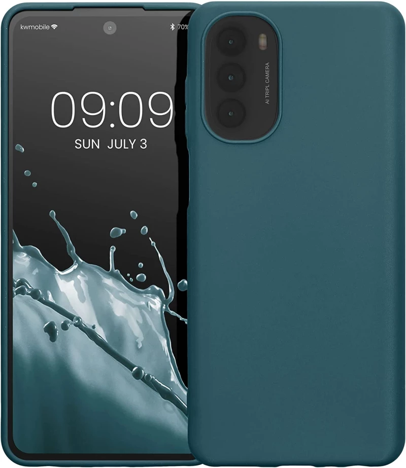 KWmobile Θήκη Σιλικόνης Motorola Moto G62 5G - Petrol (59171.78)