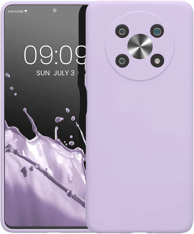 KWmobile Soft Slim Flexible Rubber Cover with Camera Protector - Θήκη Σιλικόνης Honor Magic4 Lite με Πλαίσιο Κάμερας - Lavender (59335.108)
