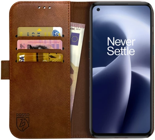 Rosso Element PU Θήκη Πορτοφόλι OnePlus Nord 2T - Brown (8719246366017)