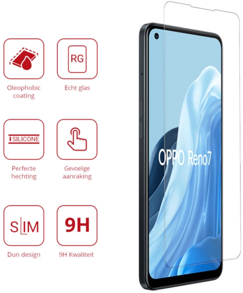 Rosso Tempered Glass - Αντιχαρακτικό Προστατευτικό Γυαλί Οθόνης Oppo Reno7 - Clear (8719246375507)