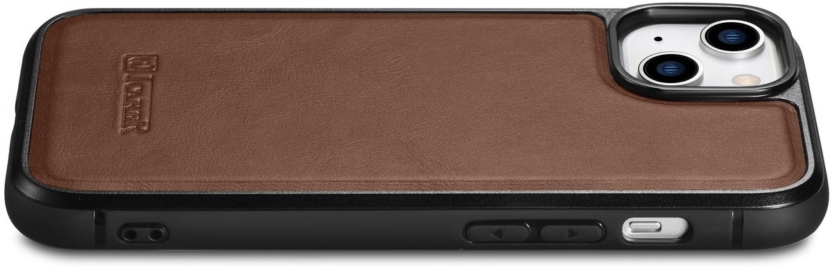 iCarer Oil Wax Leather Cover - Δερμάτινη Θήκη με TPU Bumper - Apple iPhone 14 Plus - Brown (WMI14220719-BN)