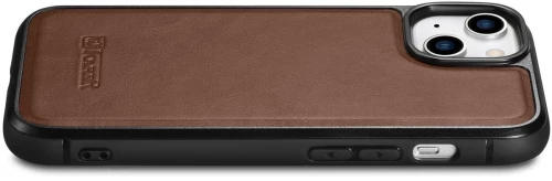 iCarer Oil Wax Leather Cover - Δερμάτινη Θήκη με TPU Bumper - Apple iPhone 14 Plus - Brown (WMI14220719-BN)