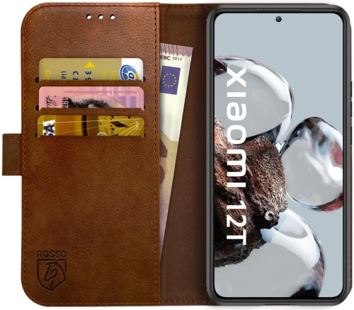 Rosso Element PU Θήκη Πορτοφόλι Xiaomi 12T / 12T Pro - Brown (8719246377006)