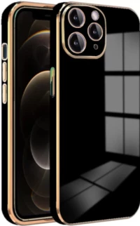 Bodycell Gold Plated - Θήκη Σιλικόνης Apple iPhone 11 Pro Max - Black (5206015069017)