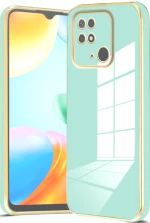 Bodycell Gold Plated - Θήκη Σιλικόνης Xiaomi Redmi 10C - Mint Green (5206015070259)