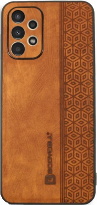 Bodycell Pattern Leather - Σκληρή Θήκη Samsung Galaxy A13 4G - Brown (5206015068683)