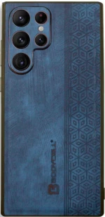 Bodycell Pattern Leather - Σκληρή Θήκη Samsung Galaxy S22 Ultra 5G - Blue (5206015068799)