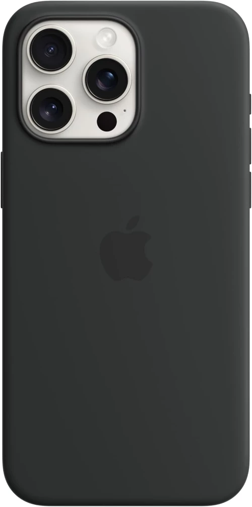 Official Apple Θήκη Σιλικόνης με MagSafe Apple iPhone 15 Pro Max - Black (MT1M3ZM/A)