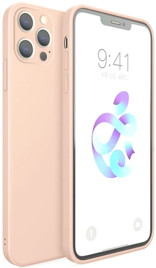 Bodycell Square Liquid Θήκη Σιλικόνης - Apple iPhone 13 Pro Max - Pink (5206015058233)