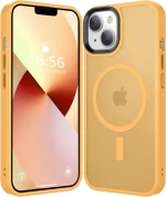 HappyCase Ημιδιάφανη Σκληρή Θήκη MagSafe - Apple iPhone 15 Plus - Matte Orange (8719246415241)