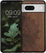 KWmobile Σκληρή Ξύλινη Θήκη με TPU Bumper - Google Pixel 8 - Walnut / Rising Sun (61875.01)