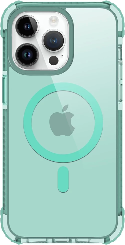 Prodigee Safetee Neo + Mag - Σκληρή Ανθεκτική Ημιδιάφανη Θήκη MagSafe - Apple iPhone 15 Pro - Mint (IPH15P-6.1-NEOM-MNT)