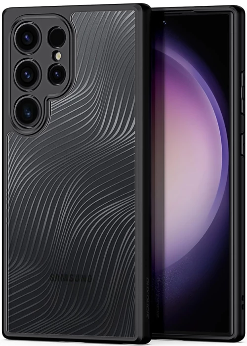 Premium Ημιδιάφανη Σκληρή Θήκη - Samsung Galaxy S24 Ultra - DuxDucis Aimo Series - Black (6934913022764)