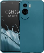 KWmobile Θήκη Σιλικόνης Honor 90 Lite με Πλαίσιο Κάμερας - Metallic Caribbean Blue (61745.251)