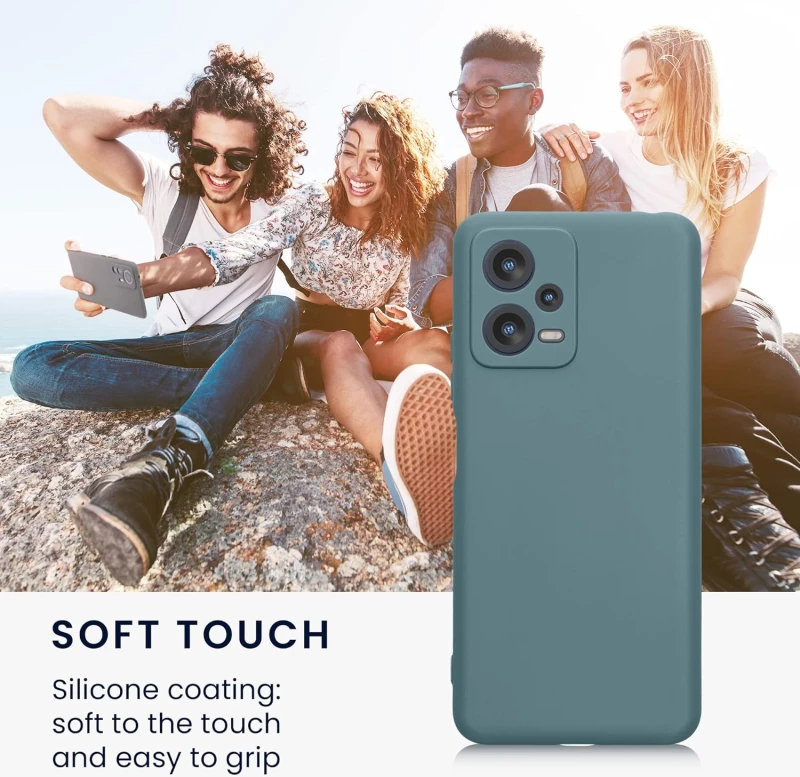 KWmobile Θήκη Σιλικόνης Xiaomi Redmi Note 12 5G / Poco X5 με Πλαίσιο Κάμερας - Arctic Night (60887.207)