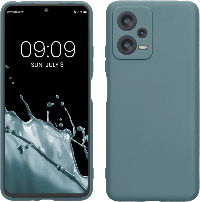 KWmobile Θήκη Σιλικόνης Xiaomi Redmi Note 12 5G / Poco X5 με Πλαίσιο Κάμερας - Arctic Night (60887.207)