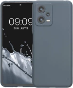 KWmobile Θήκη Σιλικόνης Xiaomi Redmi Note 12 5G / Poco X5 με Πλαίσιο Κάμερας - Dark Slate (60887.202)