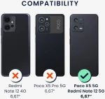 KWmobile Θήκη Σιλικόνης Xiaomi Redmi Note 12 5G / Poco X5 με Πλαίσιο Κάμερας - Dark Slate (60887.202)