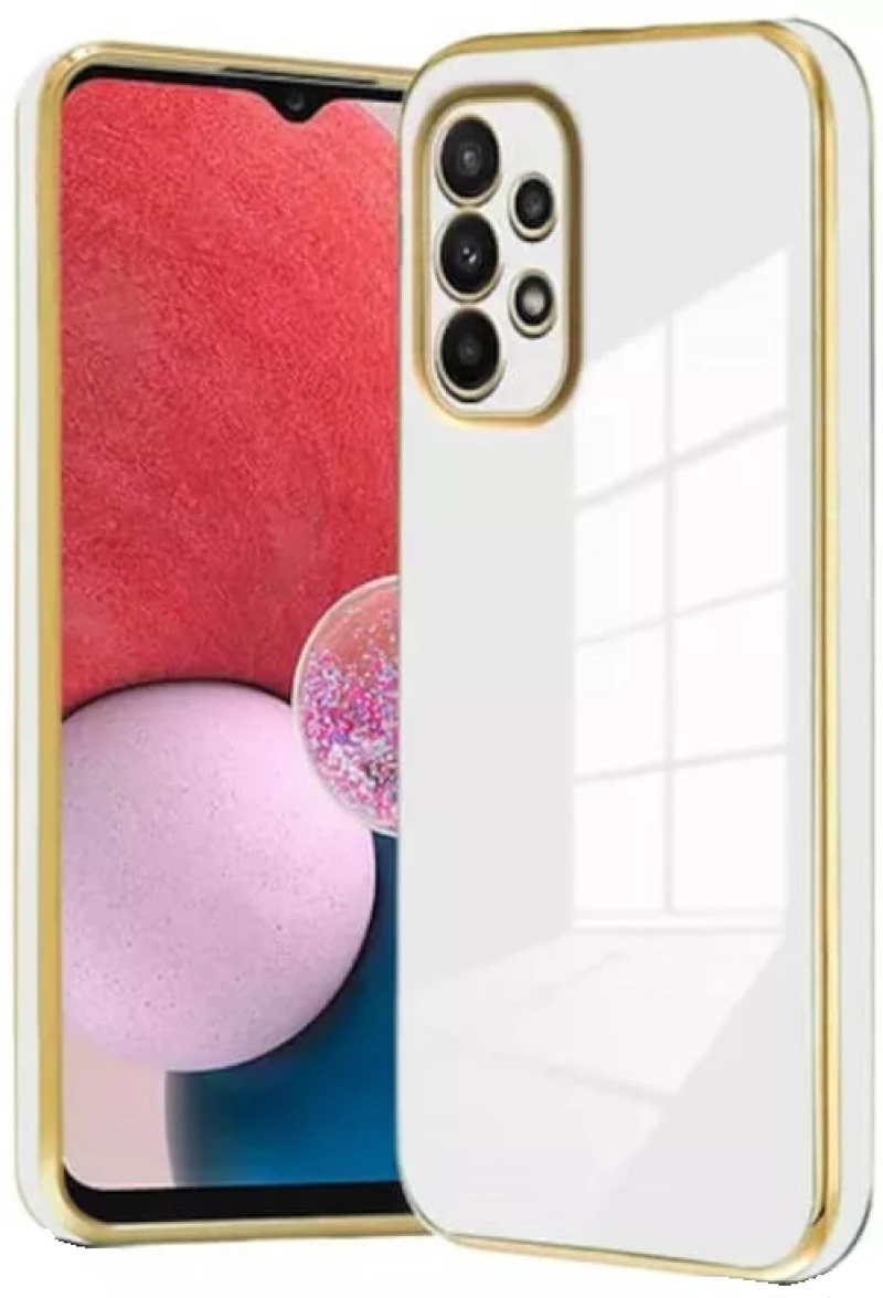 Bodycell Gold Plated - Θήκη Σιλικόνης Samsung Galaxy A23 - White (5206015071157)
