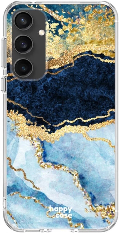 HappyCase Θήκη Σιλικόνης - Samsung Galaxy S23 FE - Blue Marble Print (8719246442513)