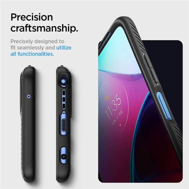 Θήκη Σιλικόνης - Motorola Moto G Stylus 4G 2022 - Spigen Liquid Air - Matte Black (ACS04469)